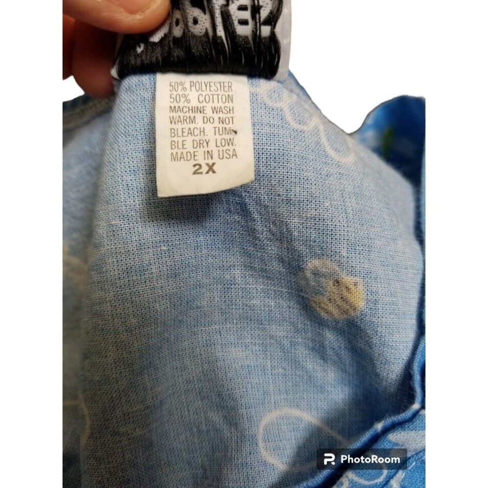 Apples Scrub Top Plus Size 2X Light Blue 'BABY' Bees and Dragonflies NURSE - Picture 6 of 6